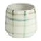 Hello Honey® 7.5" Multicolor Round Grid Pattern Stoneware Planter